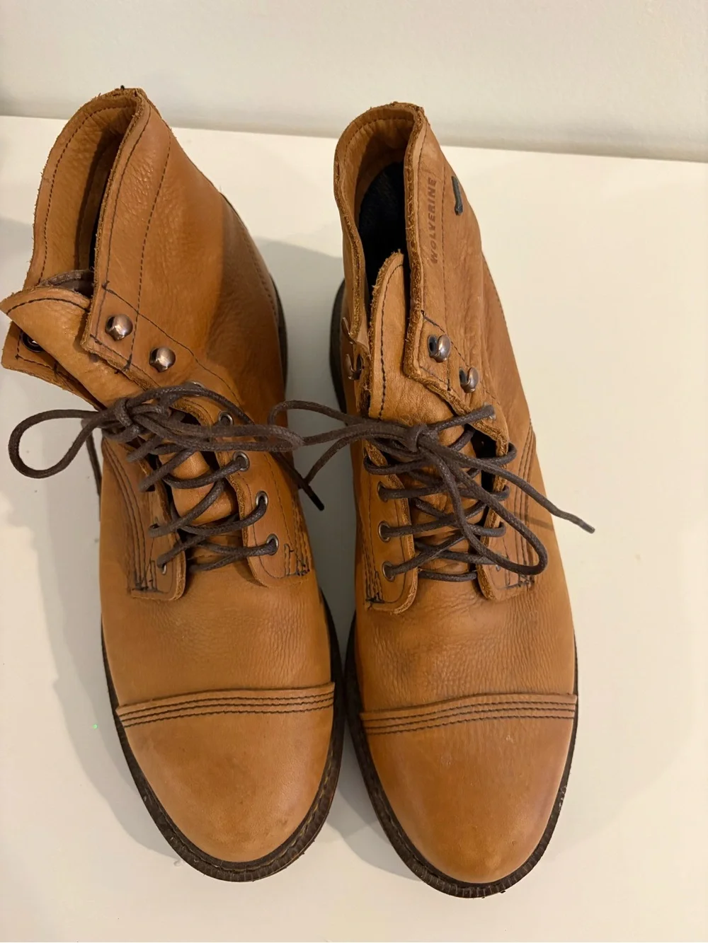 Wolverine || Jenson Lace Up Leather Boots Brown Tan 11.5